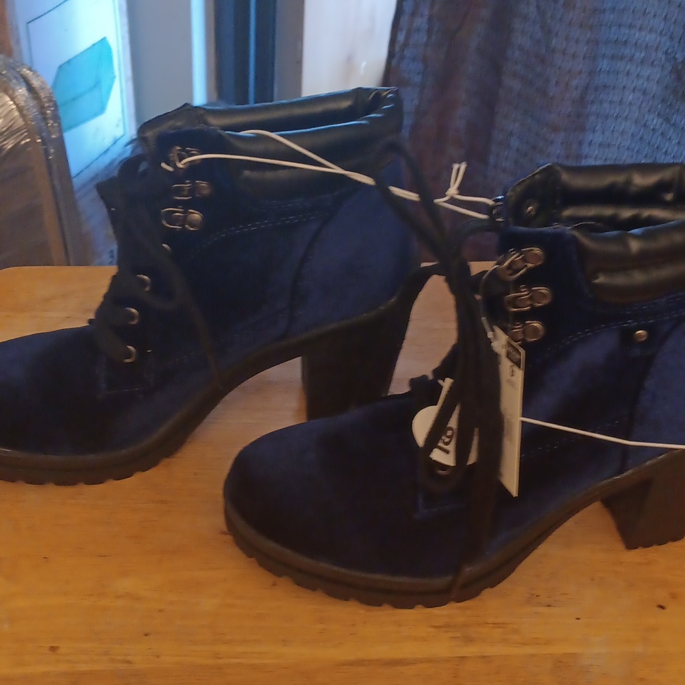 Blue high heels